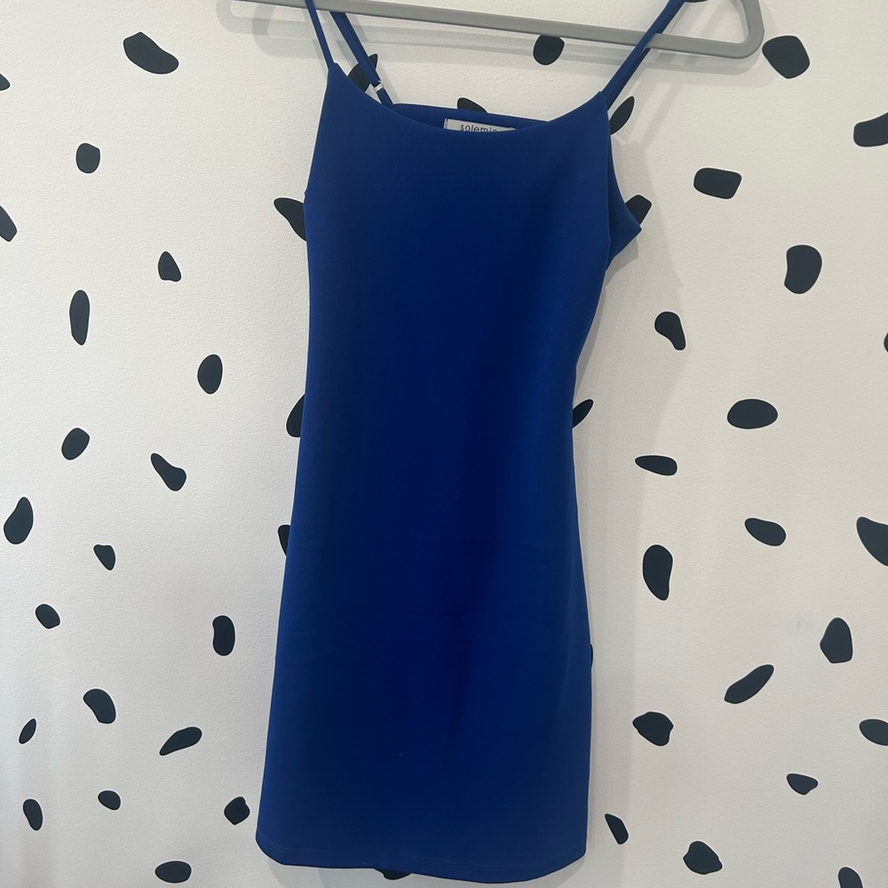 SMALL SOLEMIO LOS ANGELES BLUE CUT OUT DRESS - Picture 6 of 8